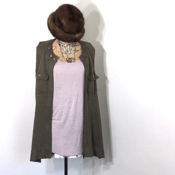 Free People Highway mini Dress vest sz SMALL Oversized - Picture 8 of 9